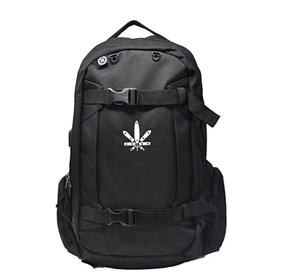 Embroidered Deck Leaf Backpack with Skateboard Holder - SK8420