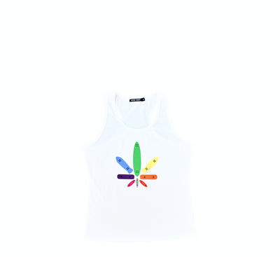 Womens Deck Leaf Racerback Tank - colors - SK8420